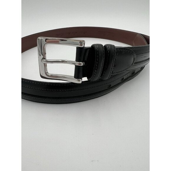 Daniel Cremieux Signature Collection Black Cowhide Belt Men Size 42 S85BX101 - Picture 1 of 10